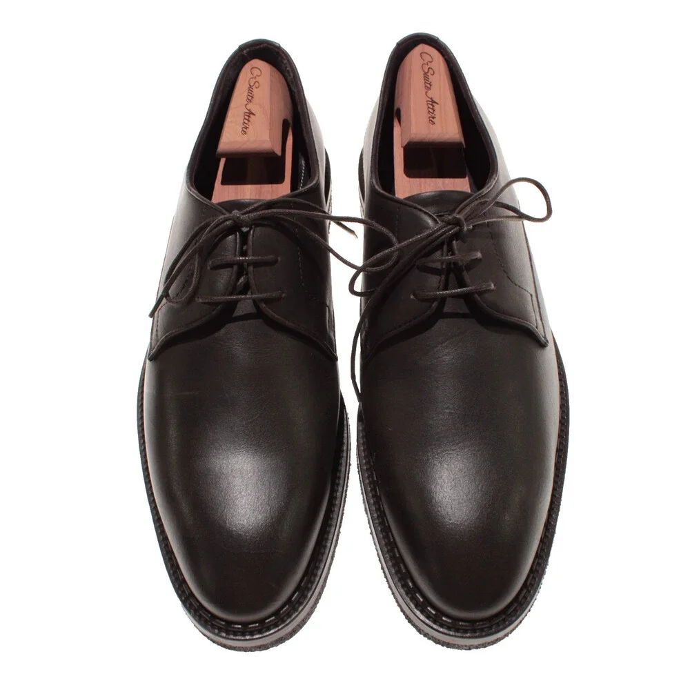 Di Bianco NWD Derby Dress Shoes Size 10 US in Dark Brown Leather Made in Italy